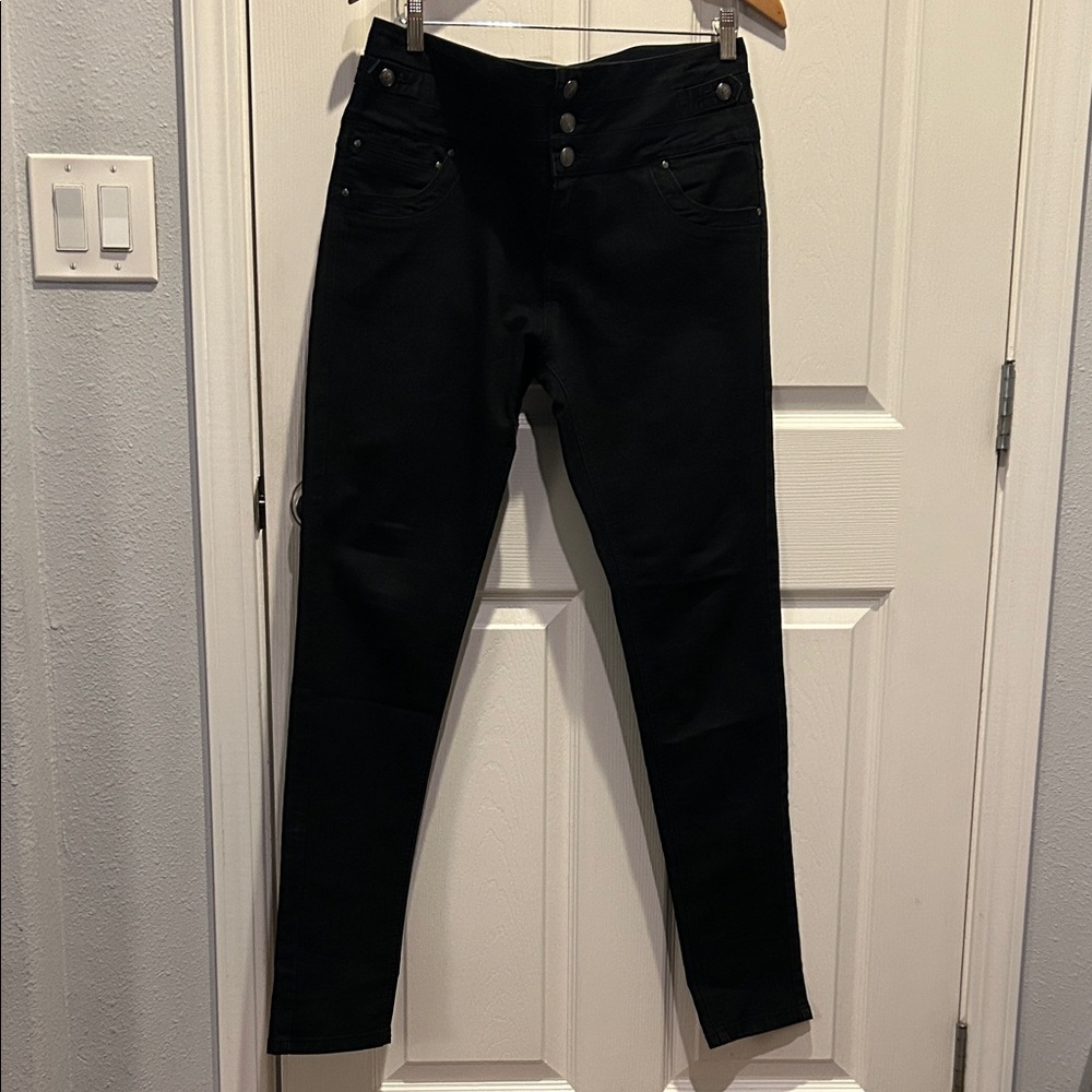 Denim&Co Women's High Rise Black Jeans